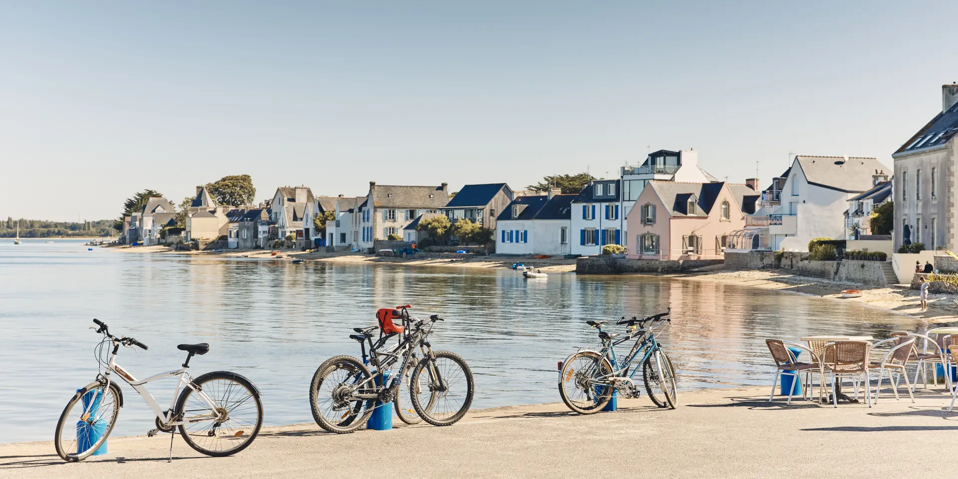 Parkeer je fiets in de haven van Île-Tudy