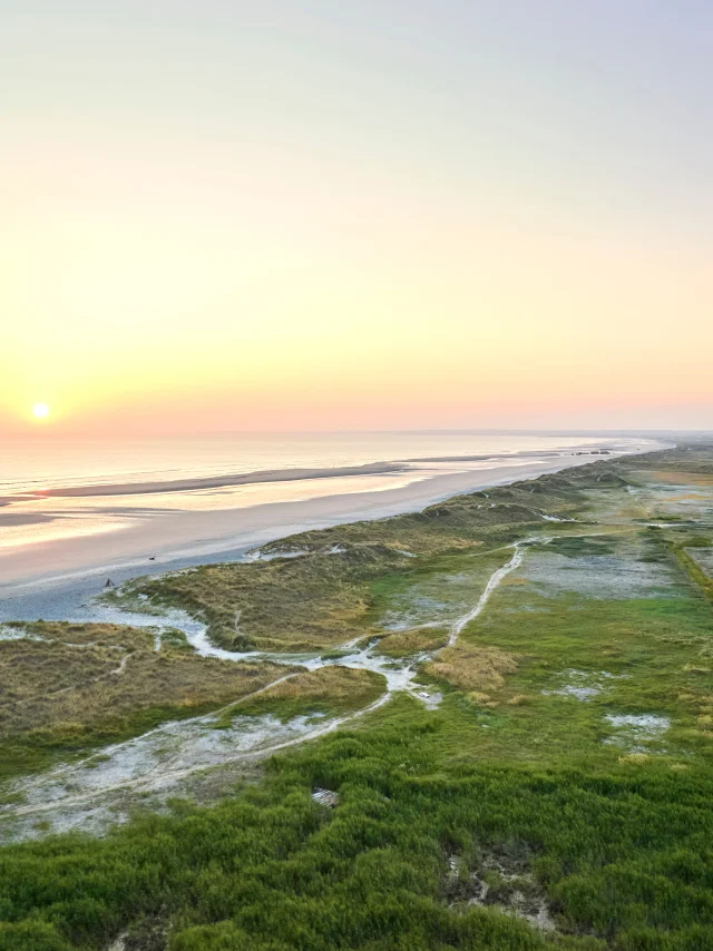 Sonnenuntergang am Strand von Tréguennec