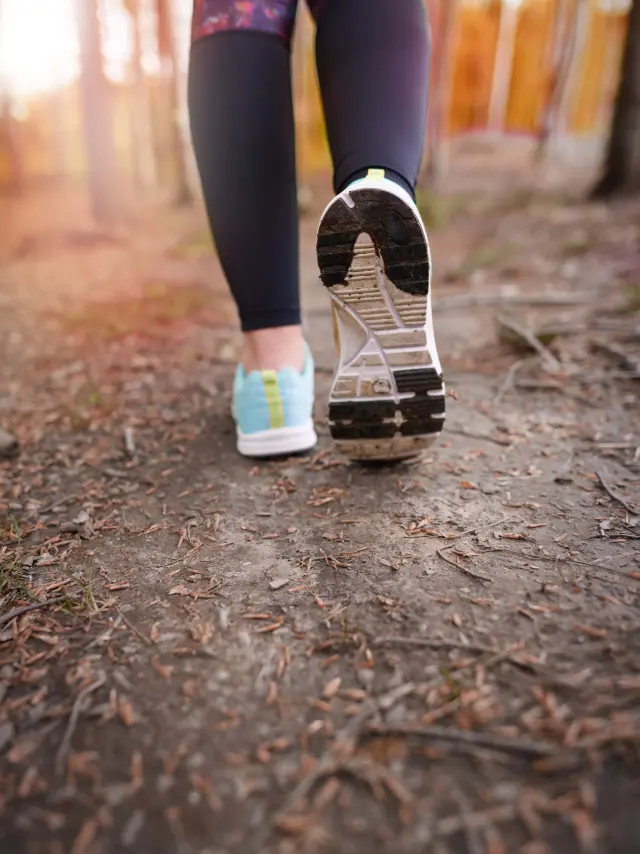 Close Up Of The Sports Person's Sports Shoe