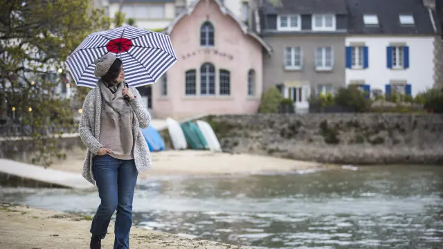 Balade sous la pluie au port de Sainte-Marine