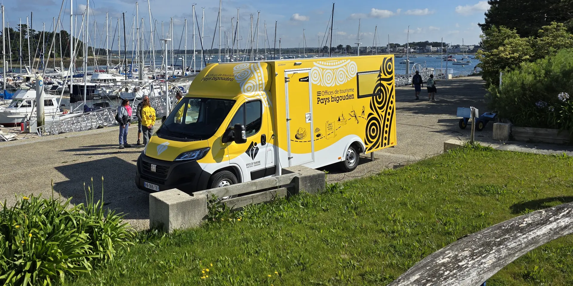 Der mobile Empfang im Hafen von Loctudy