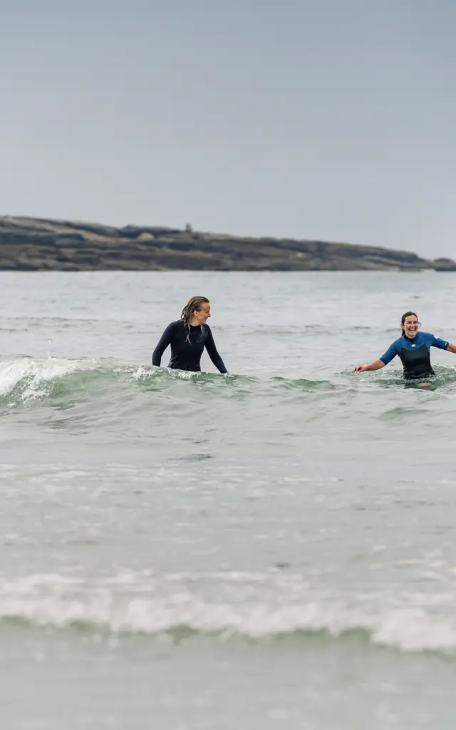 Marche aquatique plage de la grève blanche au Guilvinec
