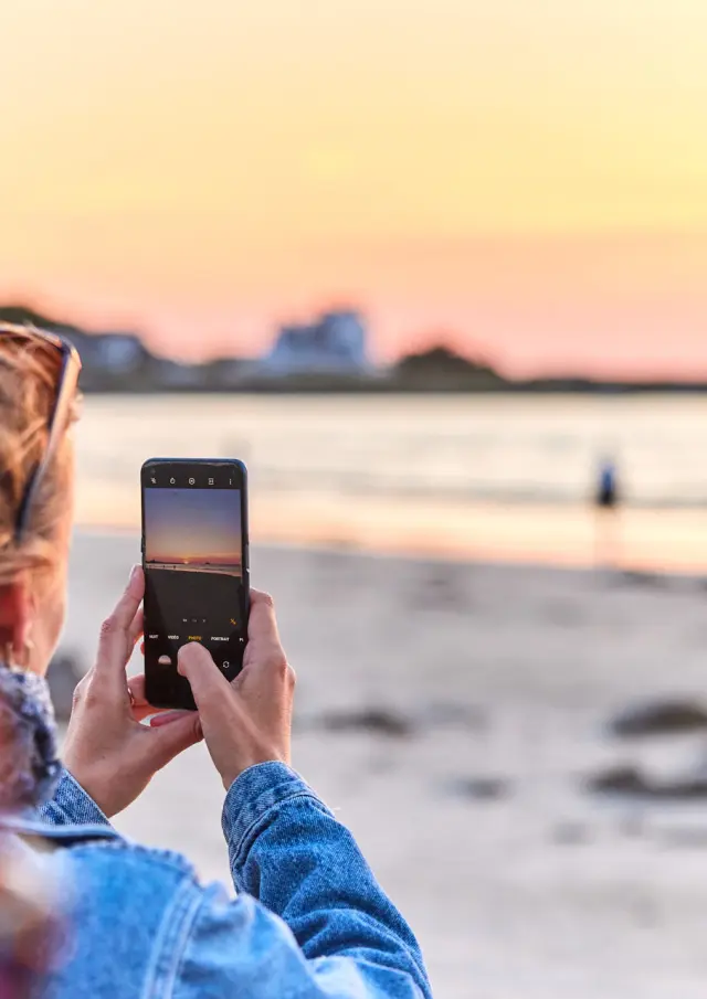 Photographier le coucher de soleil sur l'océan