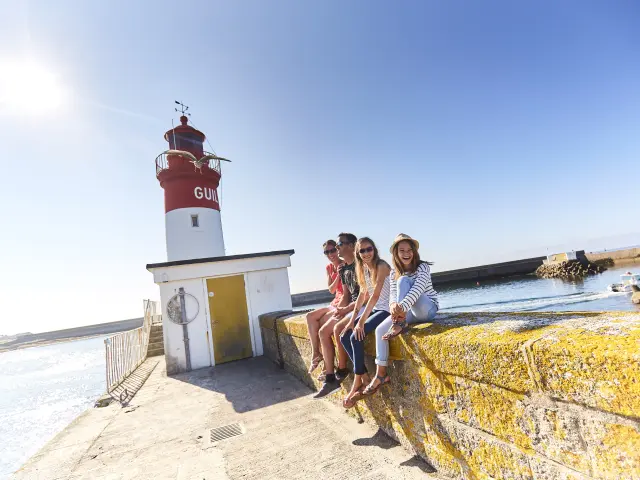 En famille au port du Guilvinec