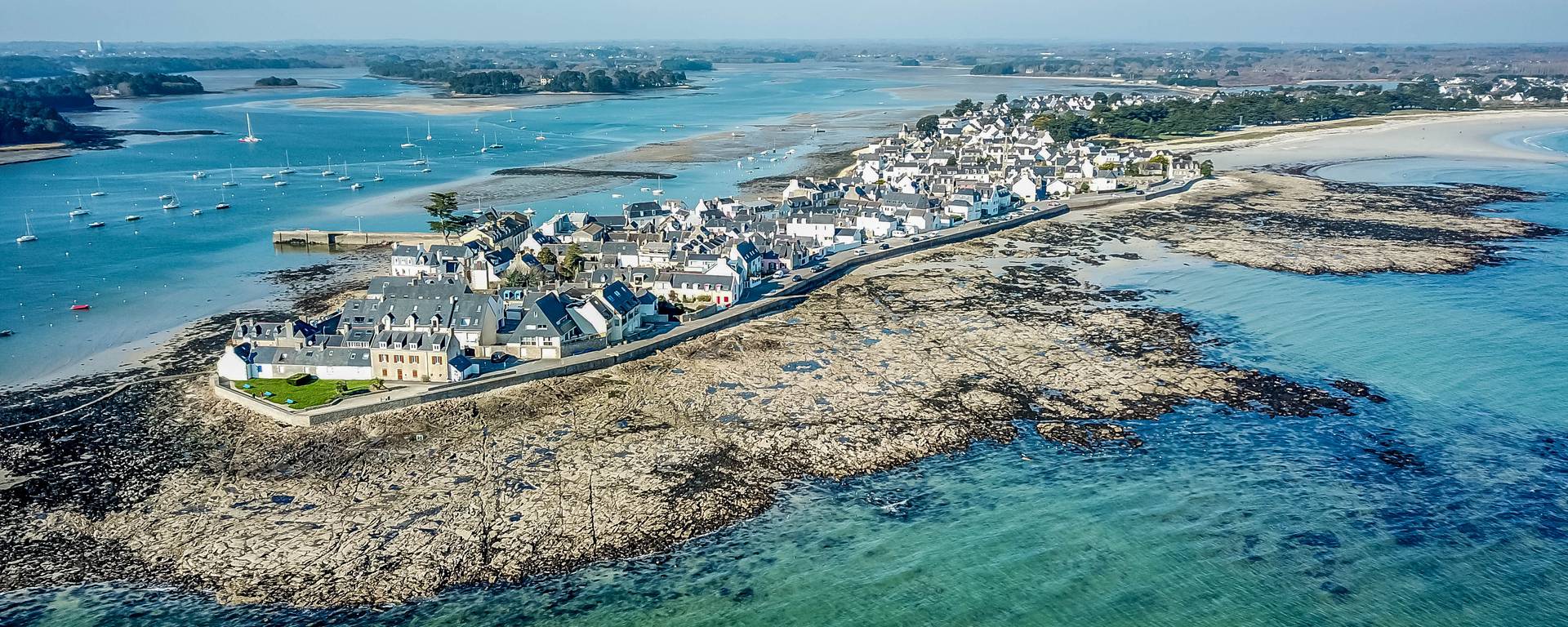 Vue aérienne de l'Île-Tudy ©F. Coisy