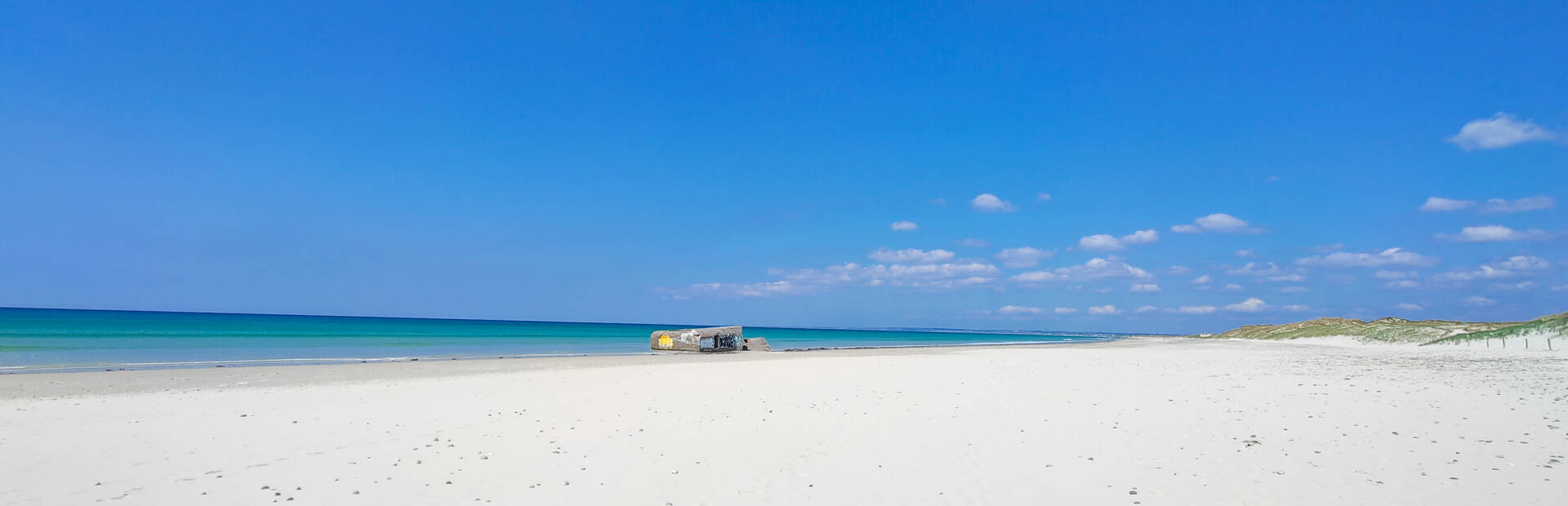 Que faire, que visiter à Saint Jean Trolimon ? L'immense plage de sable fin © E Cléret