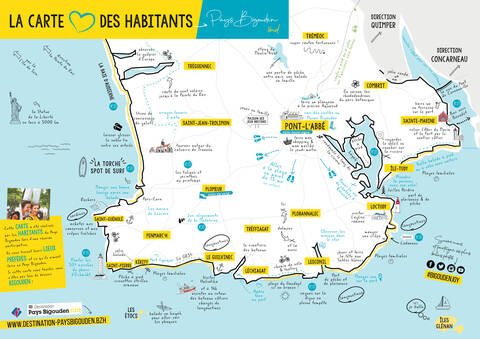 Carte des habitants en français du Pays Bigouden Sud
