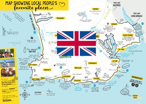 Map showing local people's - favorite places