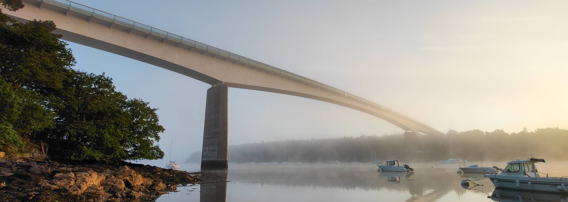 Le Pont de Cornouaille à Sainte-Marine © E Cléret
